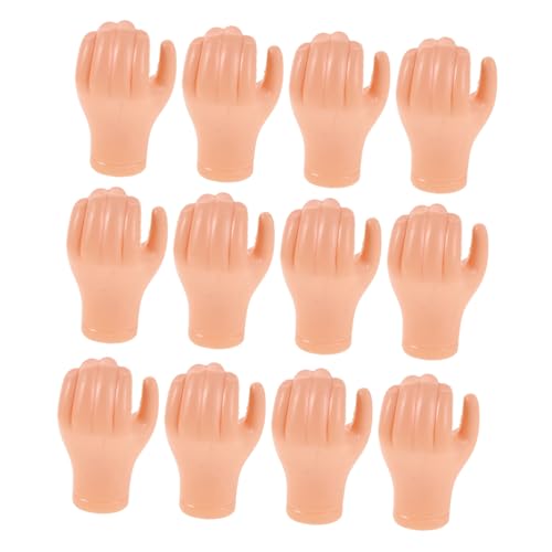 Lurrose 12 Paare Simulationshandpuppenzubehör Puppenherstellung Kit für Erwachsene Kunststoffhandersatz winzige Fingerhände Stützhand Mini-Puppenteile Miniaturhand Spielzeughände Plastik von Lurrose