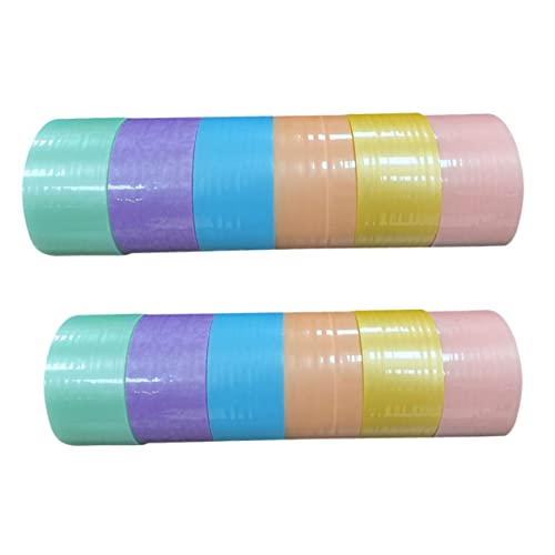 Lurrose 12 Rollen Goo Ball Tape Leuchtende Farbbänder Dicke Leuchtende Farbbänder Bastelband Klebrige Zappelbänder Klebeband Für Süße DIY Ballbänder Klebestreifen Bälle Bänder von Lurrose