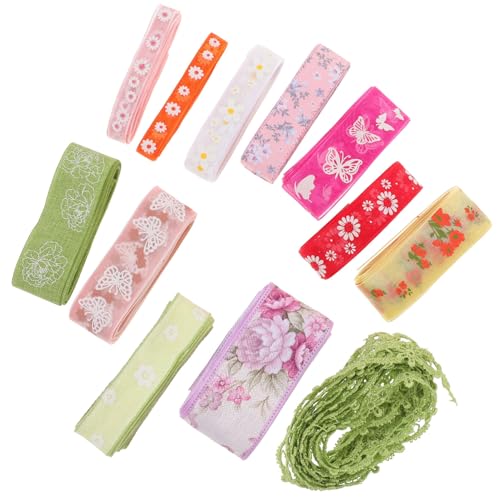 Lurrose 12 Rollen Multifunktionales Geschenkband mit Blumenmuster Farbiges Polyesterband für Diy Handwerk Bekleidungszubehör Haarschmuck und Dekoration Lurrose 12 Rollen Multifunktionales Geschenkband mit Blumenmuster Farbiges Polyesterband für Diy Handwerk Bekleidungszubehör Haarschmuck und Dekoration von Lurrose