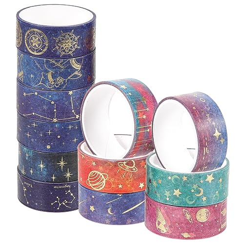 Lurrose 12 Rollen Star-Serie bastelset dekoration ziernieten scrabbook dekoringe Band Vintage Washi Tapes dünnes Washi-Tape Washi Tape zum Aufzeichnen Handkontenbänder Japanisches Papier von Lurrose