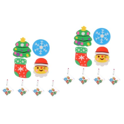 Lurrose 12 Sätze 6-teiliges Cartoon-Weihnachtsmann-Gummiset Cartoon-Weihnachtsradiergummis Cartoon Radiergummis cute christmas decor süße radiergummis Weihnachtsgeschenk süße Artikel PVC von Lurrose