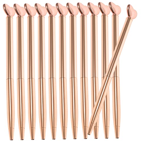 Lurrose 12 Stück Kugelschreiber aus Metall geformt büroartikel büromaterial office supplies metallkugelschreiber Dekorativer Stift Haushalt Stift ergonomischer Schülerstift Schulpreise von Lurrose