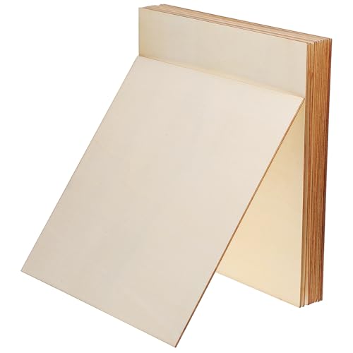 Lurrose 12 Stück Multi-Layer-Sperrholz Sperrholzplatten Holzrohlinge zum Basteln Holz zum Basteln Holzhandwerksvorräte unfertiges Holzhandwerk Handwerk Holz Buchsbaum Beige von Lurrose