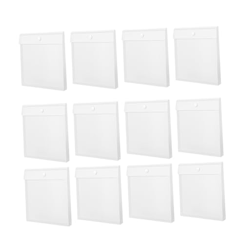 Lurrose 12 Stück Plastikumschläge für Dokumente Poly-Projektordner Kunststoffmappen für Dokumente Taschen zur Aufbewahrung von Briefmarken Fotospeicherordner Transparent von Lurrose