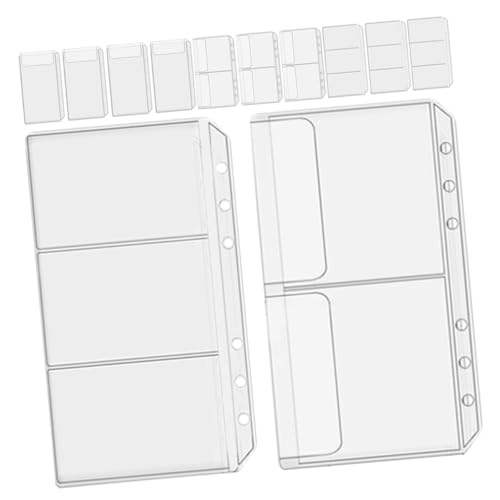 Lurrose 12 Stück Sichttaschen für Karten und Belege Wasserdichte Ordnerfolien Klare Aufbewahrungstaschen für Dokumente und Notizen Extra Dicke Praktische Organizer Taschen von Lurrose