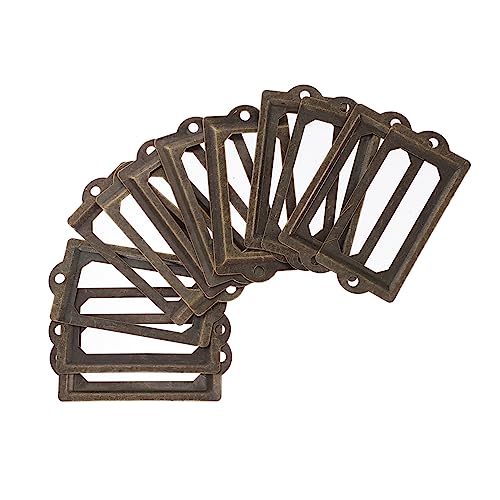 Lurrose 12 Stück Teiliges Antike Metall Etikettenrahmen mit Schrauben Vintage Schubladenbeschriftung Halter aus Hochwertigem für Schränke Bücherregale Schmuck und Aufbewahrungsboxen Lurrose 12 Stück Teiliges Antike Metall Etikettenrahmen mit Schrauben Vintage Schubladenbeschriftung Halter aus Hochwertigem für Schränke Bücherregale Schmuck und Aufbewahrungsboxen von Lurrose