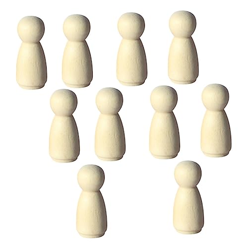 Lurrose 12 Stück Teiliges Diy Holzpuppen für Miniaturlandschaften Unbemalte Figuren zur Kreativen Gestaltung von Dekorationen und Spielsz Szenen für Puppenhäuser und von Lurrose