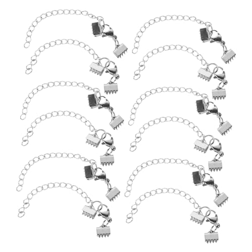 Lurrose 12 Stück Teiliges Edelstahl Pinch Ribbon Ends für Schmuckherstellung Stabile Crimp Endkappen für DIY Armbänder Halsketten und Fußkettchen Silberfarbene Schmuckverbinder Lurrose 12 Stück Teiliges Edelstahl Pinch Ribbon Ends für Schmuckherstellung Stabile Crimp Endkappen für DIY Armbänder Halsketten und Fußkettchen Silberfarbene Schmuckverbinder von Lurrose