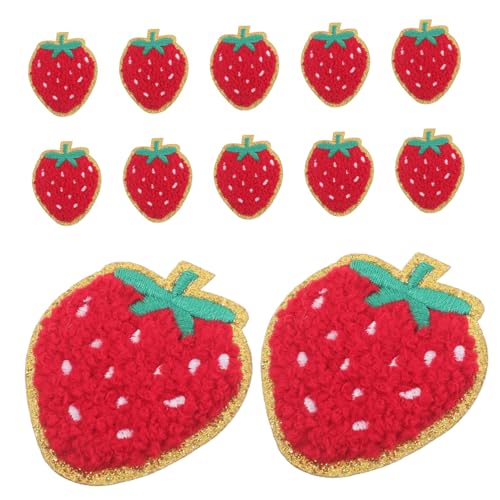 Lurrose 12 Stück Teiliges Erdbeer Bügelbilder Patches mit Goldener Bordüre Beständig gegen Waschen Vielseitig für Kleidung Hüte Taschen DIY Applikationen zur Modischen Textilgestaltung Lurrose 12 Stück Teiliges Erdbeer Bügelbilder Patches mit Goldener Bordüre Beständig gegen Waschen Vielseitig für Kleidung Hüte Taschen DIY Applikationen zur Modischen Textilgestaltung von Lurrose