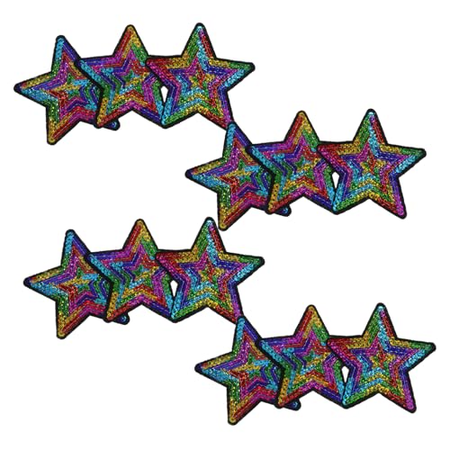 Lurrose 12 Stück Teiliges Fünfzackige Stern Pailletten Aufnäher zum Aufnähen Bestickte Sequin Applikationen für Schuhe Hüte Rucksäcke Glänzende DIY Stoffpatches für Jacken und Lurrose 12 Stück Teiliges Fünfzackige Stern Pailletten Aufnäher zum Aufnähen Bestickte Sequin Applikationen für Schuhe Hüte Rucksäcke Glänzende DIY Stoffpatches für Jacken und von Lurrose