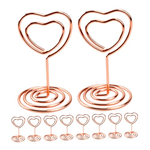 Lurrose 12 Stück Teiliges Herzform Tischkartenhalter Roségold Platzkartenhalter für Hochzeiten Geburtstagsfeiern und Besondere Anlässe Stilvolle Foto und Memo Ständer von Lurrose