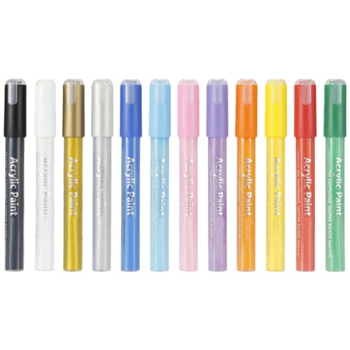 Lurrose 12 Stück Wasserfarben Marker Stifte für Zeichnen und Basteln für Scrapbooking Schreiben Skizzieren Illustration Tragbare Farbmarker für Erwachsene von Lurrose