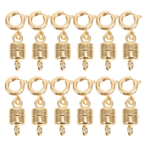 Lurrose 12 Stück magnetische Halskettenverschlüsse und -verschlüsse, Schmuckverlängerungsketten-Clips, Konverter mit Karabinerverschluss für selbstgemachte Armbänder, Halsketten, Fußkettchen von Lurrose