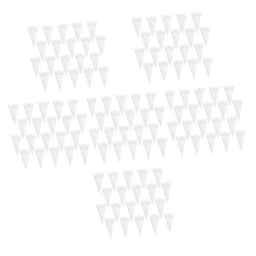Lurrose 120 Stk Hochzeits Papier Blumen Röhre Konfetti- Aus Papier Straußpapier Verjüngt Sich Mini-blumenstraußverpackung Liner Aus Catering-papier Hohle Spitze Kraftpapier Weiß von Lurrose