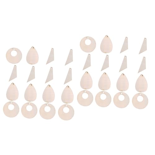Lurrose 120 Stück 1 Satz DIY-Ohrringe aus Holz Bausatz Ohrentropfen-Zubehör Vintage -Ohrringe diy ohrringe zubehör holzbastelsets Schmuckbehänge Retro-Schmuckzubehör DIY liefert Metall von Lurrose