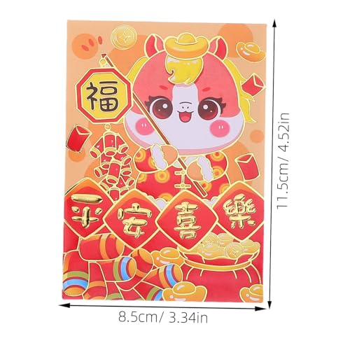Lurrose 120 Stück Karton Pferd Rote Umschläge Lunar Year Glücksumschläge aus Stabilem für Frühlingsfest Hochzeit Geburtstag Party Geschenkumschläge von Lurrose