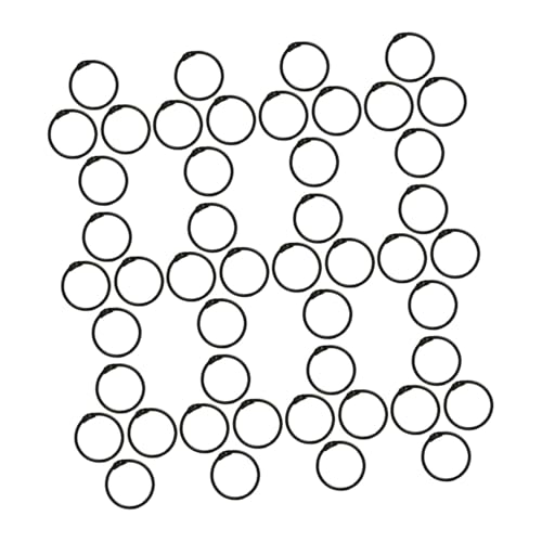 Lurrose 120 Stück ringbindung schnellhefter verbindungsringe buchbinderinge Kleine Metallringe Black von Lurrose