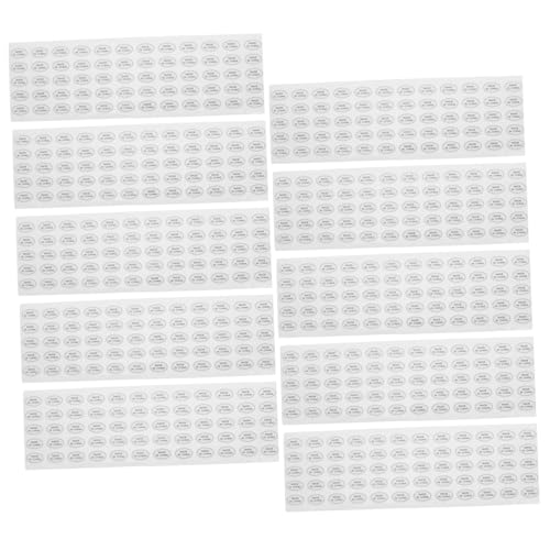 Lurrose 1200 Stück China Etiketten PVC Selbstklebend Oval Wasser Ölabweisend Reißfest für Lebensmittelverpackung Küche Vielseitig Verwendbare Druckeretiketten von Lurrose