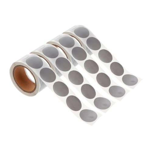 Lurrose 1200 Stück Kratzen Sie Selbst Klebendes Papier Etiketten Abkratzen Lotteriekicker Kratzen Aufkleber Kleine Etiketten Für Gläser Runde Aufkleber Selbstklebendes Papier Silber von Lurrose
