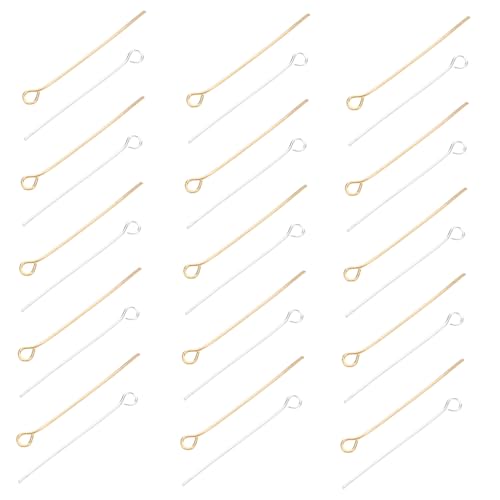 Lurrose 1200 Stück Metall Schmuck Ösenstifte für Diy Schmuckherstellung Stabile Verbindungsstifte für Armbänder Halsketten Ohrringe Gold und Silberfarben Lurrose 1200 Stück Metall Schmuck Ösenstifte für Diy Schmuckherstellung Stabile Verbindungsstifte für Armbänder Halsketten Ohrringe Gold und Silberfarben von Lurrose