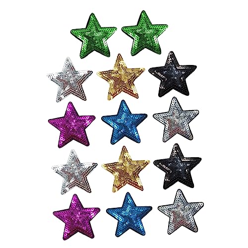 Lurrose 14 Stück Bestickte Pailletten-flicken 7 5 Cm Stern-applikationen Zum Reparieren Und Dekorieren Von Kleidung Lurrose 14 Stück Bestickte Pailletten-flicken 7 5 Cm Stern-applikationen Zum Reparieren Und Dekorieren Von Kleidung von Lurrose