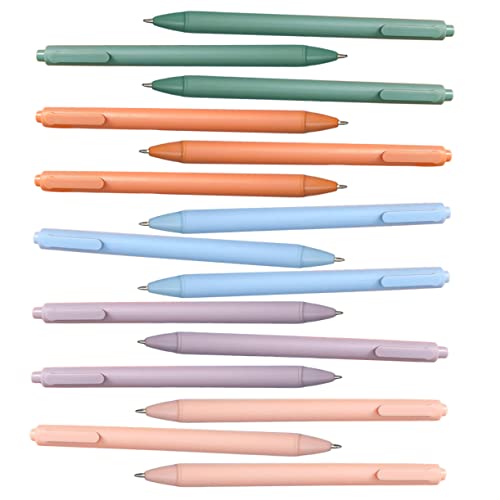 Lurrose 15 Stück Gel Stift einziehbarer Business-Stift studentischer Stift Druck-Gel-Stift Bulk-Tintenstifte gel ink pen schreibutensilien Kugelschreiber Gel-Tintenstift Abs Colorful von Lurrose