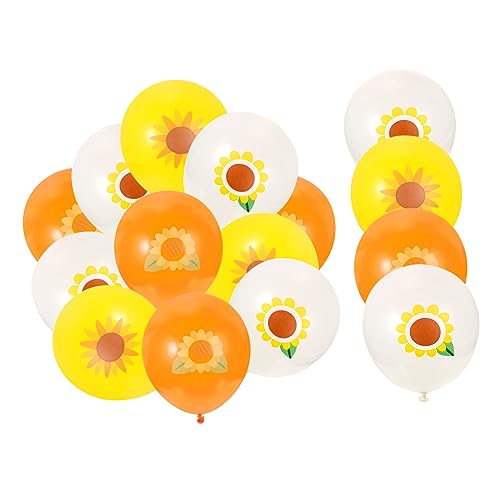 Lurrose 15 Stück Sonnenblumenballon Goldballons Ballonbogenband Dekorationen Hellblaue Luftballons Valentinstag Luftballons Heiße Ballons Partyballons Wasserballons Schnell Füllen Emulsion von Lurrose