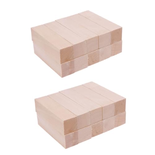 Lurrose 15 Stück Teiliges Diy Holzblock Lindenholz für Bastelprojekte Gravieren Malen und Kreative Handarbeiten Unbehandelt und Poliert von Lurrose
