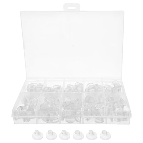 Lurrose 150 Stück Anstecknadelverschlüsse: Gummi-Anstecknadelverschlüsse für Broschen, Hüte, Krawatten, Namensschilder und Abzeichen – flexible Verschlüsse mit transparenter Aufbewahrungsbox Lurrose 150 Stück Anstecknadelverschlüsse: Gummi-Anstecknadelverschlüsse für Broschen, Hüte, Krawatten, Namensschilder und Abzeichen – flexible Verschlüsse mit transparenter Aufbewahrungsbox von Lurrose