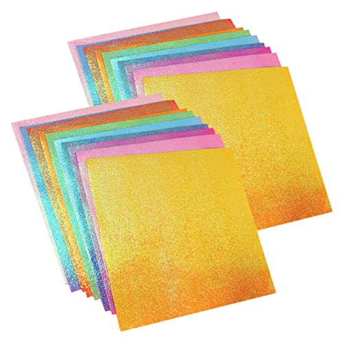 Lurrose 150 Stück Perlenlaserpapier Origami-papiere Für Scrapbook-origami-papier Papiere Falten Falten Papier Origamipapier Für Diy Liefert Kinderspiele Colorful von Lurrose
