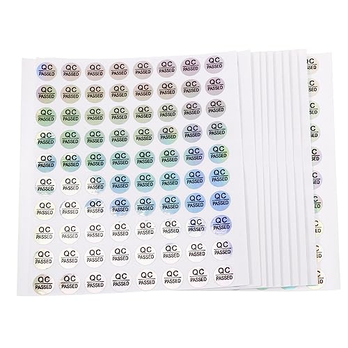 Lurrose 1600 Stück Pvc-klebeetiketten für Bestandene Qualitätsprüfungen Punktaufkleber Lurrose 1600 Stück Pvc-klebeetiketten für Bestandene Qualitätsprüfungen Punktaufkleber von Lurrose