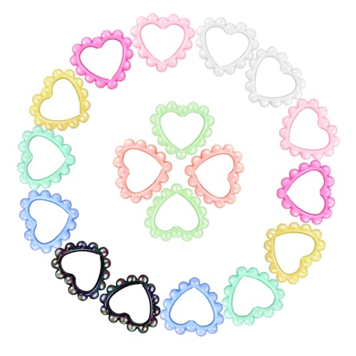 Lurrose 18 Stück Herz Acryl Focal Frames Beadbare Ornamente für Schmuckherstellung Diy Zubehör Farben Sicher und Bequem für Armbänder und Dekorationen Lurrose 18 Stück Herz Acryl Focal Frames Beadbare Ornamente für Schmuckherstellung Diy Zubehör Farben Sicher und Bequem für Armbänder und Dekorationen von Lurrose