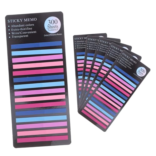 Lurrose 1800pcs Farbenfrohe Long Strip Index Registerkarten Für Buch Annotation Seitenmarkierungen Ideal Für Journals Notebooks Lehrbücher A von Lurrose
