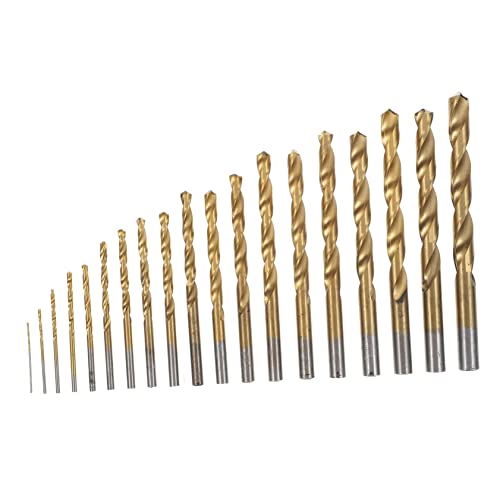 Lurrose 19Stücke Kobaltstahl Bohrer Set Teilig Hochgeschwindigkeitsstahl Für Präzise Gefertigt Für DIY Und Bauprojekte von Lurrose