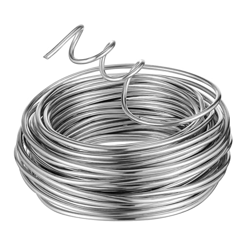 Lurrose 1Rolle Aluminium Basteldraht Flexibler Metallmodellierdraht für Schmuckherstellung Bildhauerei und Kranzbinden Vielseitig und Langlebig für Projekte von Lurrose