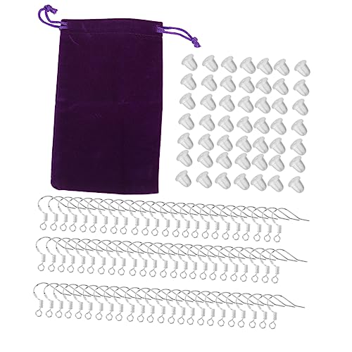 Lurrose 1Satz Ohrhaken Echtem Mit Aufbewahrungstasche Hypoallergenes Schmuckzubehör Für DIY Ohrringe Transparentes Und Langlebiges Design von Lurrose