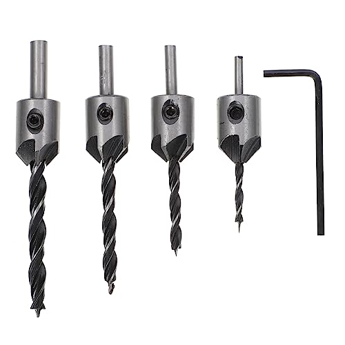 Lurrose 1Satz Teiliges Holzbohrer Hss Countersink Bohrer Für Holzarbeiten Mit Wrench Präzisionsbohrer Für Senkungen Und Anspruchsvolle Holzprojekte von Lurrose