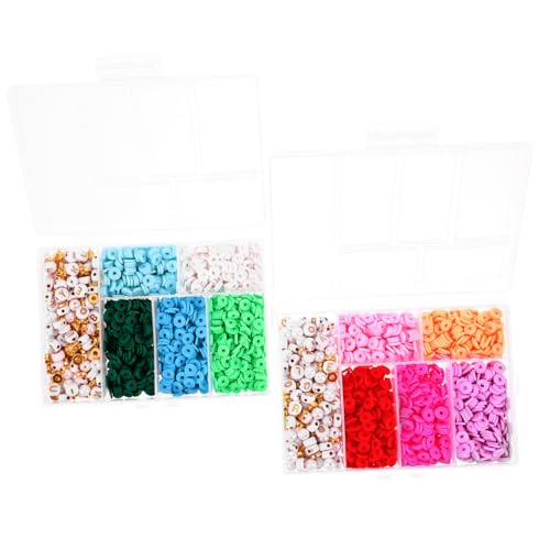 Lurrose 2 Boxen Weihnachts-polymer-ton Schmuckperlen Lose Perlen Aus Perlen Zum Basteln Perlen Für Diy Abstandsperle Diy Schmuck Lose Perlen Diy-perlen Aus Diy-bastelanhänger von Lurrose