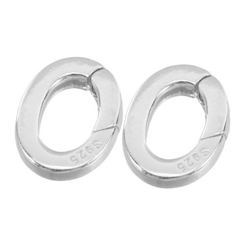 Lurrose 2 Ovale Schmuckverschlüsse: Halskettenverkürzer – Federverschlussringe, Verbinder, Karabiner Für Die Herstellung Von Armbändern Und Fußkettchen von Lurrose