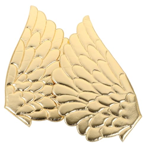 Lurrose 2 Paare Angel Wings Patch Engelsflügel-kleidungsflicken Gestickte Reparaturapplikation Engel Patches Gestickte Applikation Flügel Nähen Patches Engelsflügel-verzierung Golden Stoff von Lurrose