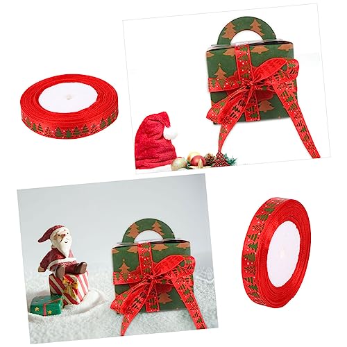 Lurrose 2 Rollen 1 Weihnachtsbaumband Band seidenband ribbon weinachtsdeko Weihnachtsbandset xmas decoration Girlande Sackleinen Geschenkbänder festliche Verpackungsbänder Polyester rot Lurrose 2 Rollen 1 Weihnachtsbaumband Band seidenband ribbon weinachtsdeko Weihnachtsbandset xmas decoration Girlande Sackleinen Geschenkbänder festliche Verpackungsbänder Polyester rot von Lurrose
