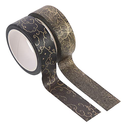 Lurrose 2 Rollen Dekorative Washi Tape Mit Goldprägung Für Scrapbooking Und Planer Selbstgemacht Journal Zubehör 7m Originelles Klebeband Für Albumverzierung Tagebuchaufkleber von Lurrose