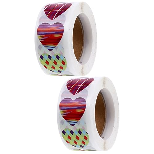 Lurrose 2 Rollen Herz Aufkleber Geburtstag Filzbrett Untersetzer Hängende Dekorationen Für Zu Hause Brief Gold Klares Thermoetikett Dekorative Schale Hochzeit Couchtischdekorationen Papier von Lurrose