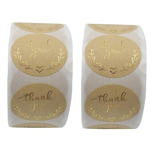 Lurrose 2 Rollen Party-geschenkanhänger Siegelaufkleber Für Dekorative Aufkleber Für Umschläge Aufkleber-etiketten Diy-aufkleber Verpackungsetiketten Aus Papier Kraftpapier von Lurrose