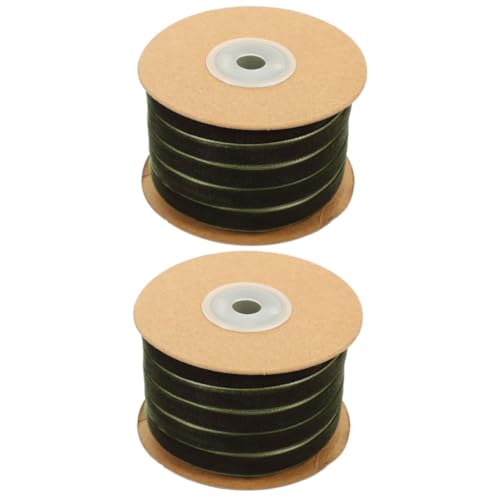 Lurrose 2 Rollen Samtgewebe Weihnachtsband Samtband Basteln Gold cremefarbenes Band seidenband ribbon ziehschleifenband farbband grünes Band Verpackungsband für Polyester Green Lurrose 2 Rollen Samtgewebe Weihnachtsband Samtband Basteln Gold cremefarbenes Band seidenband ribbon ziehschleifenband farbband grünes Band Verpackungsband für Polyester Green von Lurrose