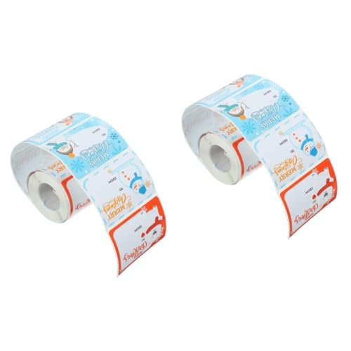 Lurrose 2 Rollen Weihnachtsdekorationsaufkleber personalisierte sticker personalisierte aufkleber weihnachtsaufkleber etiketten Aufkleber für hochzeitsgeschenk briefumschläge Lurrose 2 Rollen Weihnachtsdekorationsaufkleber personalisierte sticker personalisierte aufkleber weihnachtsaufkleber etiketten Aufkleber für hochzeitsgeschenk briefumschläge von Lurrose