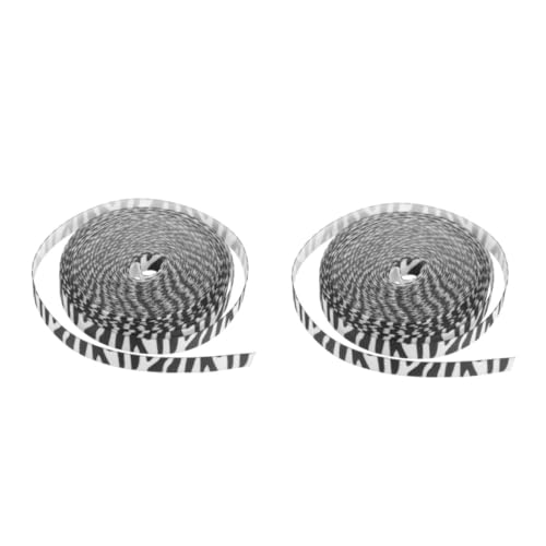Lurrose 2 Rollen Zebra-Gurtband geschenkband Schleifenband für Schleifenband für Party gestaltetes Paketband Schneidbares Bastelband Band zum Basteln Paketband Polyester von Lurrose