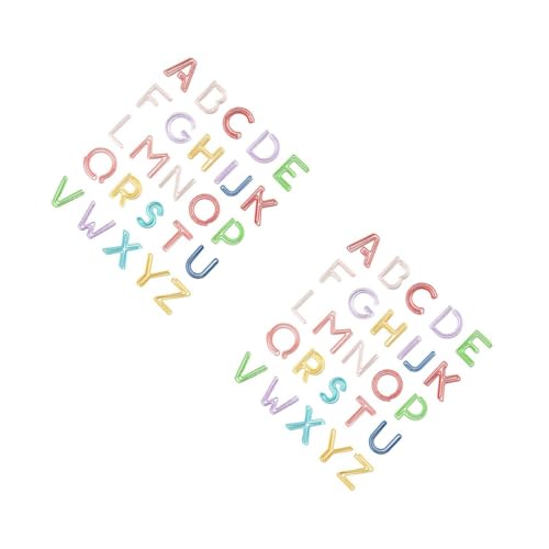 Lurrose 2 Sets Süße Clips Binderclips Alphabet-büroklammern Buchstabenform Memoclip Lesezeichen Dekoratives Briefpapier Für Büro Schule Planer 26 Stück * 2 von Lurrose