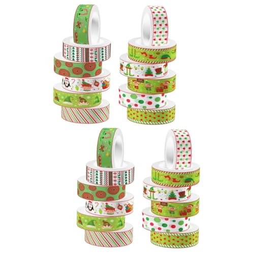 Lurrose 2 Sätze Aufkleber Mit Weihnachtsmotiv Dekorativ Dekoration Washi Tape Zum Aufzeichnen Notebook -band Album-diy-aufkleber Klebeband Colorful Washi-tape 12 Rollen * 2 Lurrose 2 Sätze Aufkleber Mit Weihnachtsmotiv Dekorativ Dekoration Washi Tape Zum Aufzeichnen Notebook -band Album-diy-aufkleber Klebeband Colorful Washi-tape 12 Rollen * 2 von Lurrose