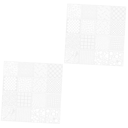 Lurrose 2 Sätze Bastelzubehör Zum Selbermachen Geldgeschenke Weihnachten Bastelvorlagen Geometrische Schablonen Malschablone Für Malerei Fliesenschablone Geometrie Malvorlagen 16 Stück * 2 von Lurrose